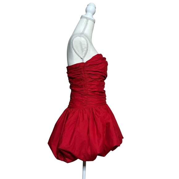Lovers + Friends Abigail Mini Dress in Red Small New Womens Strapless - Picture 6 of 10